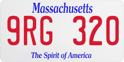 MA license plate 9RG320