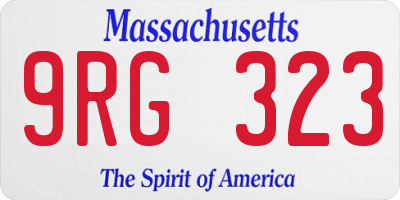 MA license plate 9RG323
