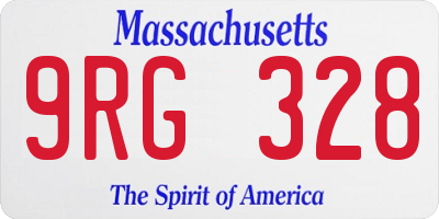 MA license plate 9RG328