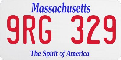 MA license plate 9RG329