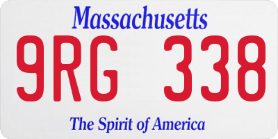 MA license plate 9RG338