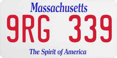 MA license plate 9RG339