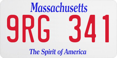 MA license plate 9RG341