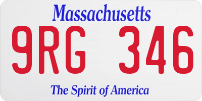 MA license plate 9RG346