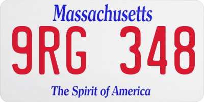 MA license plate 9RG348