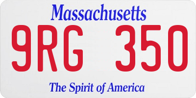 MA license plate 9RG350