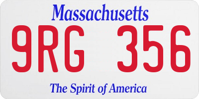 MA license plate 9RG356
