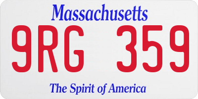 MA license plate 9RG359