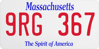 MA license plate 9RG367