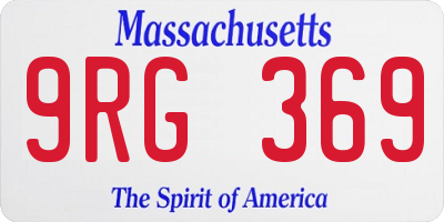 MA license plate 9RG369