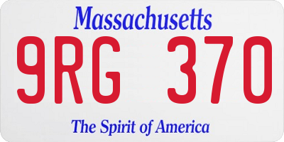 MA license plate 9RG370