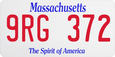 MA license plate 9RG372