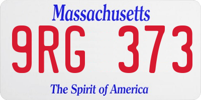 MA license plate 9RG373