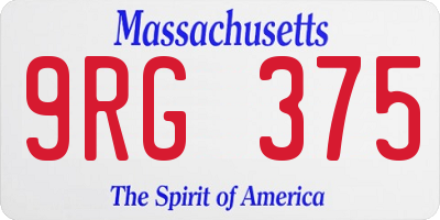 MA license plate 9RG375