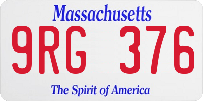 MA license plate 9RG376