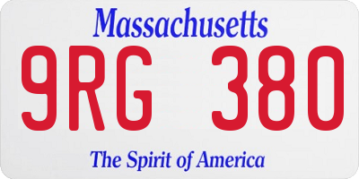 MA license plate 9RG380