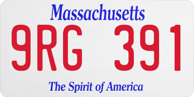 MA license plate 9RG391