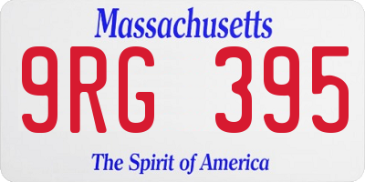 MA license plate 9RG395