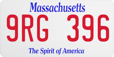 MA license plate 9RG396