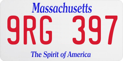 MA license plate 9RG397