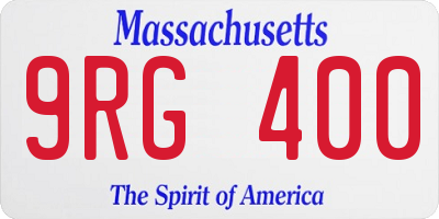 MA license plate 9RG400