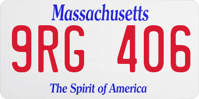 MA license plate 9RG406