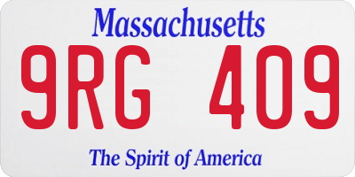 MA license plate 9RG409