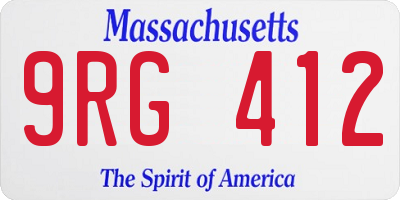 MA license plate 9RG412