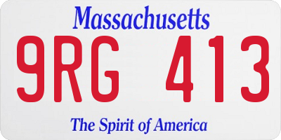 MA license plate 9RG413