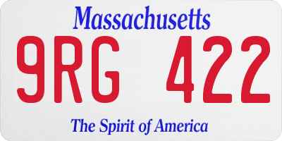 MA license plate 9RG422