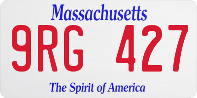 MA license plate 9RG427