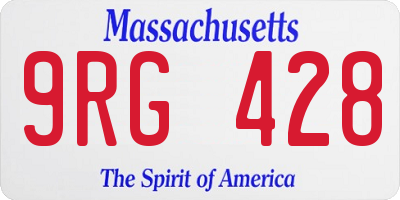MA license plate 9RG428