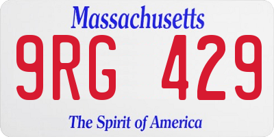 MA license plate 9RG429
