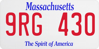 MA license plate 9RG430