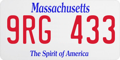 MA license plate 9RG433