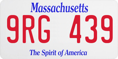 MA license plate 9RG439