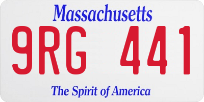 MA license plate 9RG441