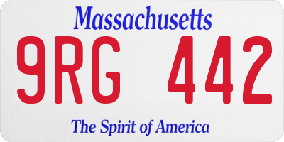 MA license plate 9RG442
