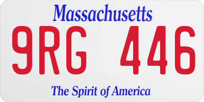 MA license plate 9RG446