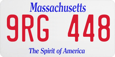 MA license plate 9RG448