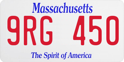 MA license plate 9RG450
