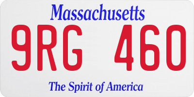 MA license plate 9RG460