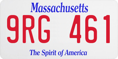 MA license plate 9RG461