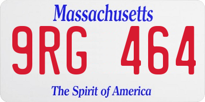 MA license plate 9RG464