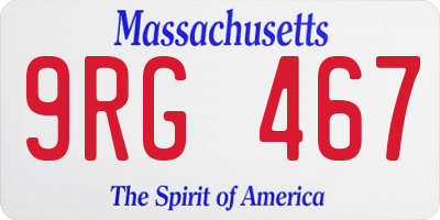 MA license plate 9RG467
