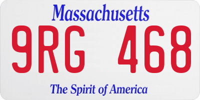 MA license plate 9RG468