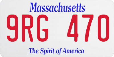 MA license plate 9RG470