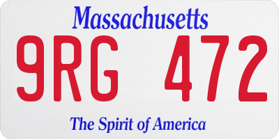 MA license plate 9RG472
