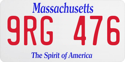 MA license plate 9RG476