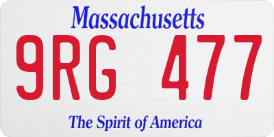 MA license plate 9RG477